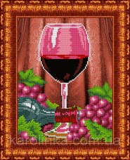 Набор для вышивки бисером Бокал вина Каролинка КБЛН-4021