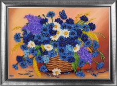 Набор для вышивки бисером Корзинка с васильками Баттерфляй (Butterfly) 152Б