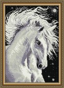 Набор для выкладки алмазной мозаикой Лошадь белая