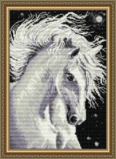 Набор для выкладки алмазной мозаикой Лошадь белая Art Solo АТ3016