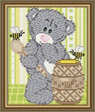 Набор для выкладки алмазной мозаикой Мишка с медом Art Solo АТ5529