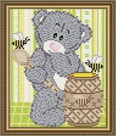 Набор для выкладки алмазной мозаикой Мишка с медом Art Solo АТ5529 - 299.00грн.
