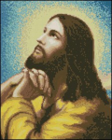 Схема вышивки бисером на габардине Молитва Иисуса Эдельвейс С-42 - 123.00грн.