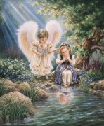 Набор для выкладки алмазной мозаикой Ангелы у ручья