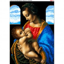 Схема вышивки бисером на габардине Мадонна з немовлям Biser-Art 30х40-617