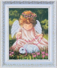 Набор для вышивки бисером Ангел с кроликом Магия канвы Б-094 МК