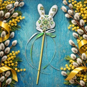 Набор для вышивки бисером на искусственной коже Wonderland Crafts Топпер Зайчик зеленый FLBB-184 Волшебная страна FLBB-184 - 220.00грн.