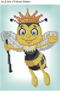 Схема для вышивки бисером на габардине Пчелка Майя