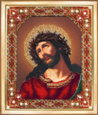 Набор для вышивки бисером Икона Господа Иисуса Христа Спаситель в терновом венце Чарiвна мить (Чаривна мить) Б-1165