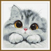 Набор для вышивки крестом Нова Слобода Застенчивый котенок  РЕ3618