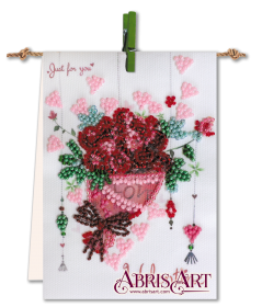 Набор-флажок для вышивки бисером на холсте Букет с любовью Абрис Арт АТ-004 - 107.00грн.