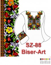 Заготовка для вышивки бисером Сорочка женская Biser-Art Сорочка жіноча SZ-88 (габардин)