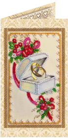 Набор - открытка для вышивки бисером С Днём Бракосочетания 7 Абрис Арт АО-115 - 97.00грн.