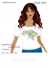Женская футболка для вышивки бисером Украина Юма Ф122