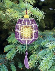 Набор для вышивки нитками Новогодняя игрушка Фиолетовый фонарик Чарiвна мить  Т-28