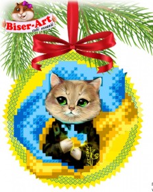 Пошита новорічна іграшка для вишивки бісером З Україною в серці Biser-Art 33127 - 56.00грн.
