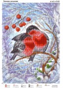 Схема вышивки бисером на габардине Зимове кохання