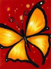 Набор для выкладки алмазной мозаикой Желтая бабочка DIAMONDMOSAIC DM-116