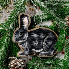 Набор для вышивания бисером по дереву Черный кролик Волшебная страна FLK-461