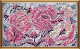 Схема для вышивки бисером на атласе Розовые пионы Новая Слобода (Нова слобода) БИС3267 - 67.00грн.
