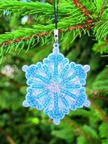 Набір для виготовлення новорічної іграшки Butterfly Сніжинка блакитна М307