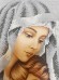 Схема вышивки бисером на габардине Мадонна з немовлям в срібних тонах Biser-Art 30х40-В601