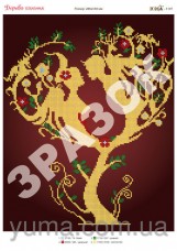 Схема вышивки бисером на атласе Дерево Любви Юма ЮМА-3197