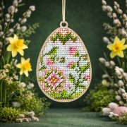 Набір для вишивання бісером Іграшка Великодня Великодня Писанка Кольорова D-10