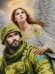 Схема вишивки бісером на габардині Янгол охоронець військового 