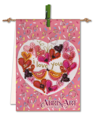 Набор-флажок для вышивки бисером на холсте Песня любви Абрис Арт АТ-006