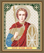 Схема вышивки бисером на авторской канве Святой Мученик Максим