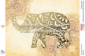 Схема вышивки бисером на атласе Слон мехенді