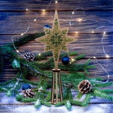 Набор для вышивки бисером по дереву Новогодняя звезда Волшебная страна FLK-475