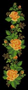 Схема вышивки бисером на атласе Желтые розы