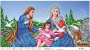 Схема вышивки бисером на габардине Святое семейство 