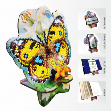 Подставка под телефон с алмазной мозаикой Бабочка и Лилии Art Solo АРМ-02