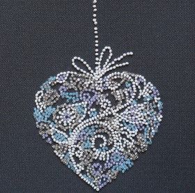 Набор - мини для вышивки бисером Кружевное сердце Абрис Арт АМ-230 - 146.00грн.