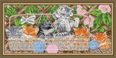 Набор для выкладки алмазной мозаикой Котята на террасе Art Solo AT3212