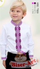 Заготовка детской сорочки на белом габардине Biser-Art Bis12115