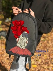Рюкзак для вышивки бисером Красные шары Юма Модель 3 №44