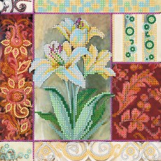 Схема вышивки бисером на холсте Королевские цветы Абрис Арт АС-507