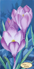 Схема вышивки бисером на атласе Садовые зарисовки. Крокусы Tela Artis (Тэла Артис) ТМ-126