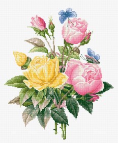 Набор для вышивки крестом Желтые розы и бенгальские розы Luca-S BU4003 - 1 320.00грн.