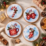 Мини набор для вышивки крестом Абрис Арт Тепло Рождества АНМЕ-002 Мини набор для вышивки крестом Абрис Арт Тепло Рождества АНМЕ-002