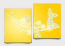 Схема для вышивки бисером на атласе Ажурные бабочки (жёлтый) Диптих А-строчка АРЗ-013
