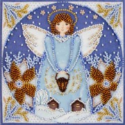 Набор для вышивки бисером на холсте Маленький ангелочек 