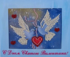 Набор - открытка Голубки Баттерфляй (Butterfly) 722Б