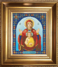 Набор для вышивки бисером Икона Божьей Матери Знамение Чарiвна мить (Чаривна мить) Б-1074