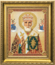 Набор для вышивки бисером Икона святителя Николая Чудотворца Чарiвна мить (Чаривна мить) Б-1019