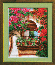 Набор для вышивки бисером Цветы на балконе Чарiвна мить (Чаривна мить) Б-563